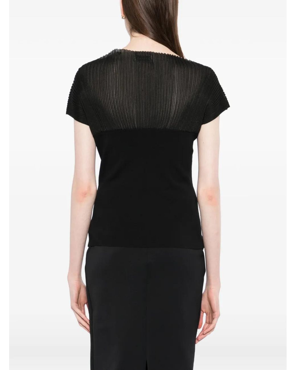 House of Dagmar Black Contrast Knitted Top