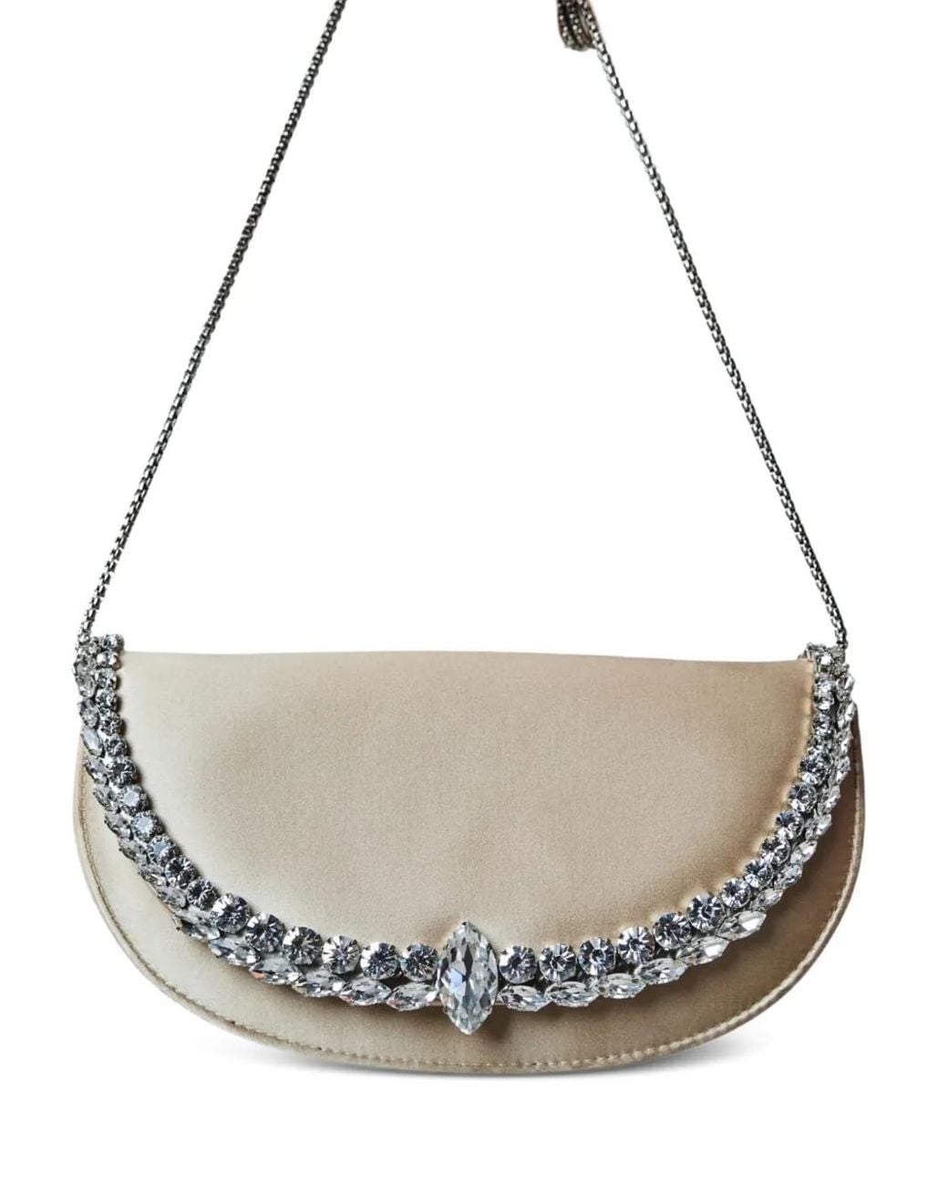 L'ALINGI Natural Riviera Crystal-Embellished Shoulder Bag