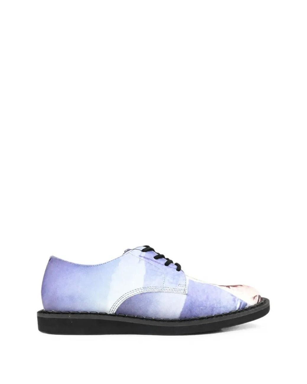 Undercover Blue Graphic-Print Lace-Up Derby Shoes for men