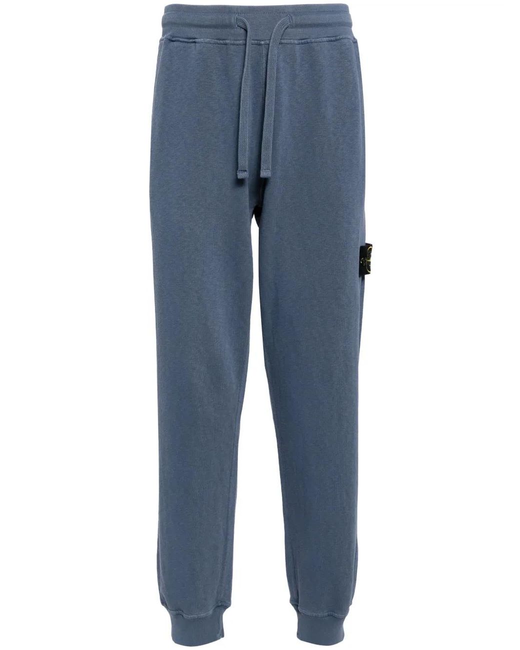 Stone Island Blue Compass-Badge Cotton Track Pants for men
