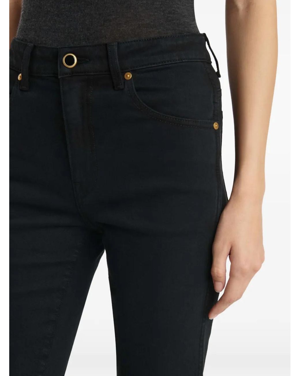 Khaite Black Vivian Stretch Trousers