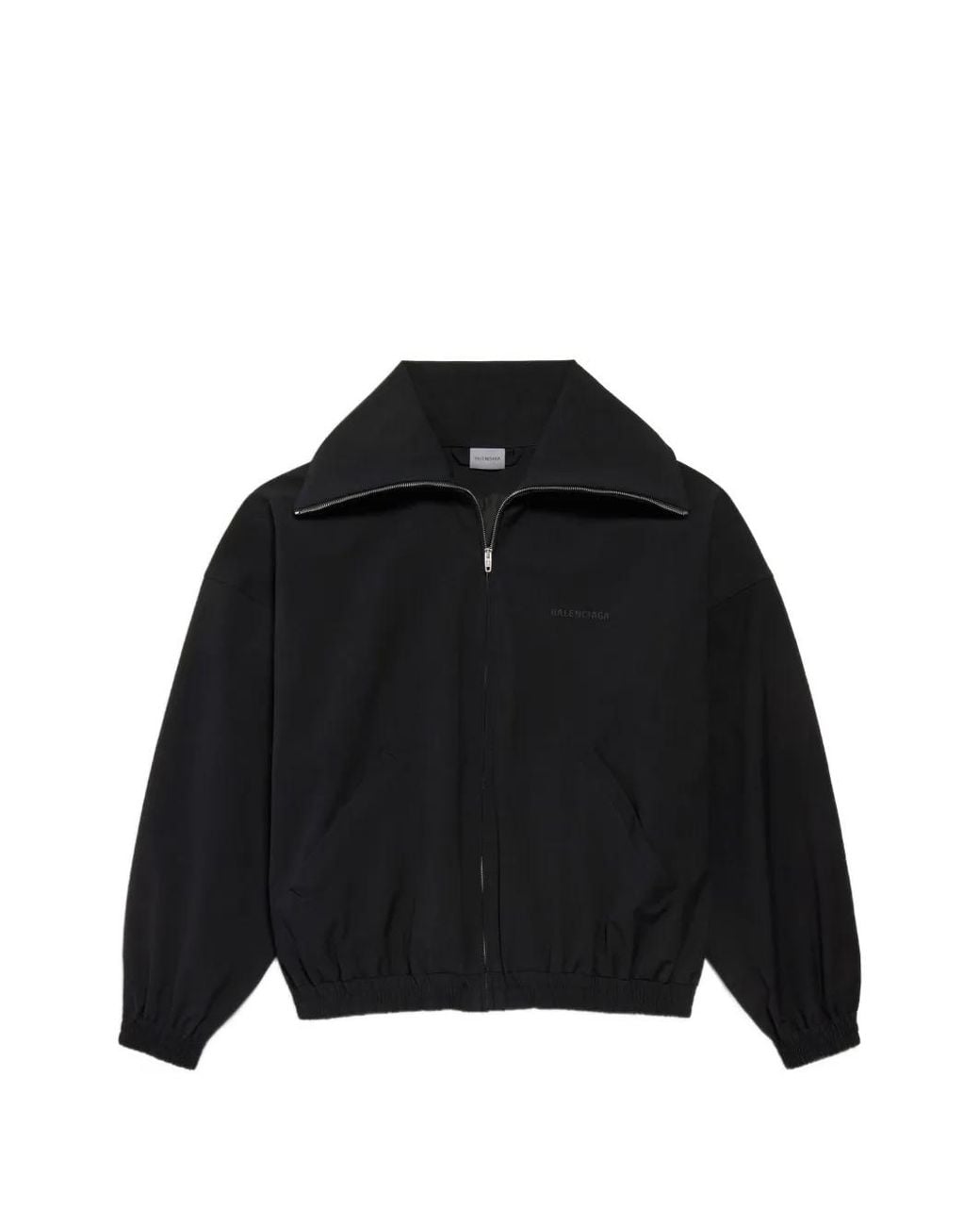 Balenciaga Black Zip-Up Jersey Jacket for men