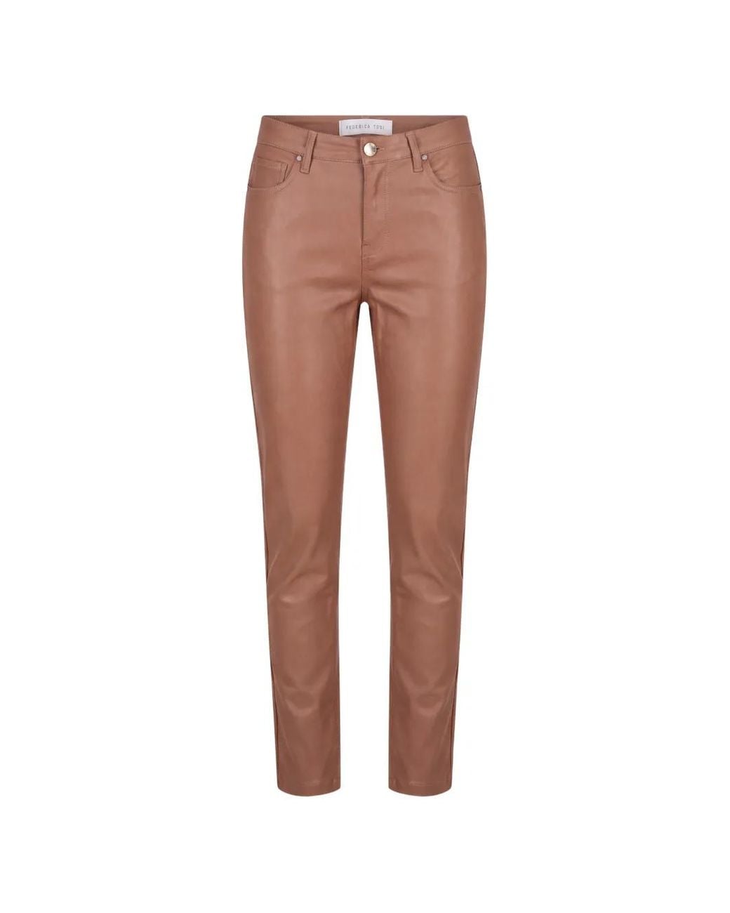 FEDERICA TOSI Brown Straight-Leg Trousers