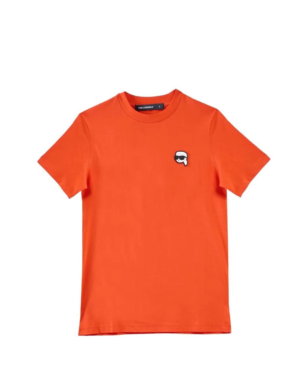 Karl Lagerfeld Orange Karl Nft Patch T-Shirt for men