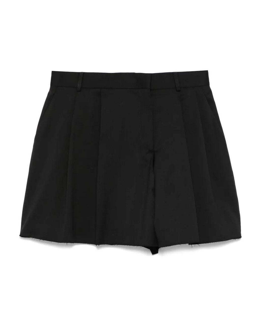 Moschino Black Virgin Wool Shorts
