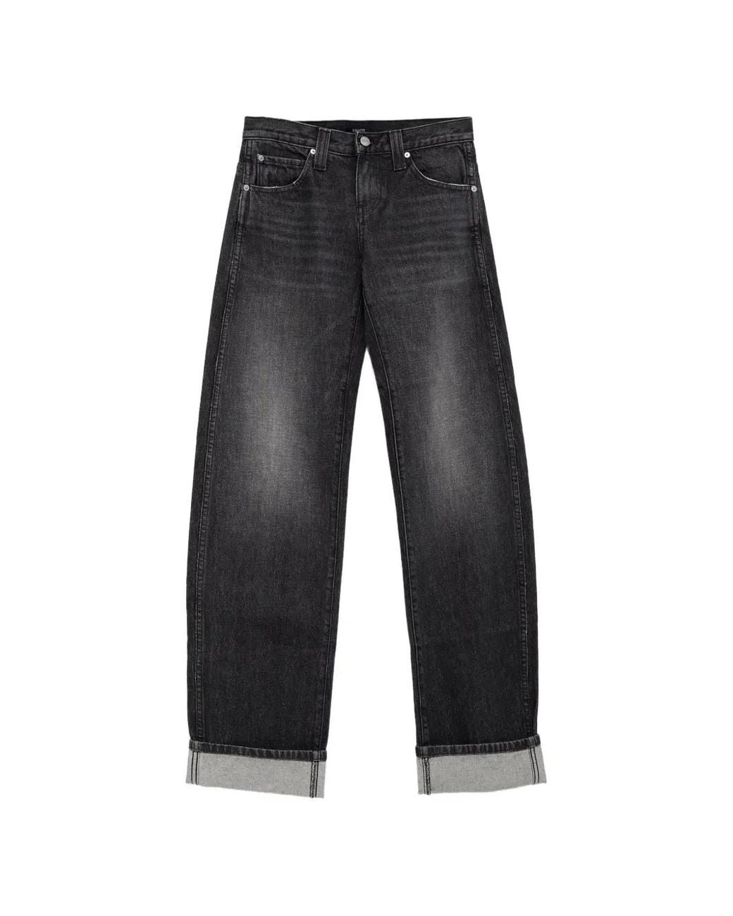 Khaite Gray Cuffed Denim Jeans