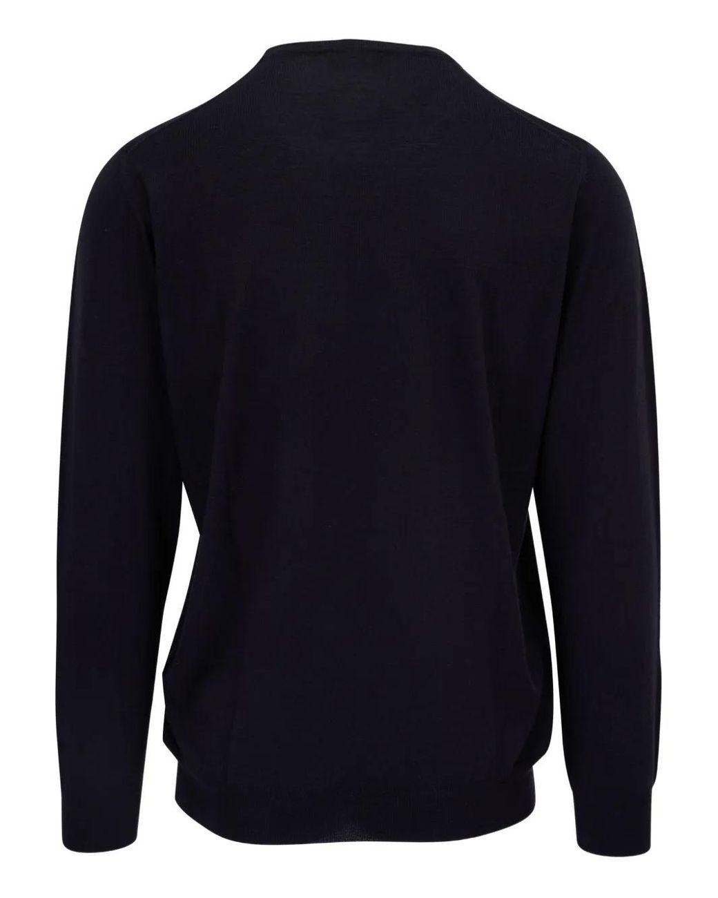 Fedeli Blue Crew-Neck Wool Sweater for men