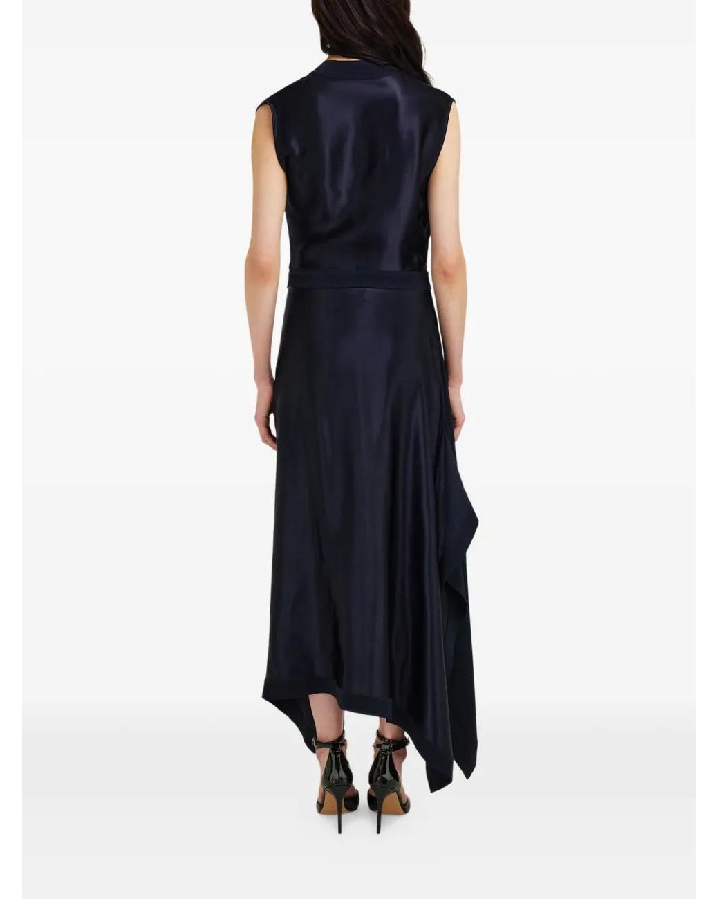 Ferragamo Blue Asymmetric Dress