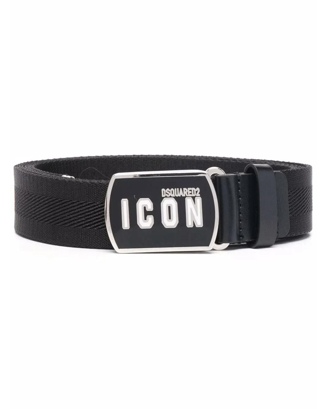 DSquared² Riem Met Logopatch in het Black voor heren