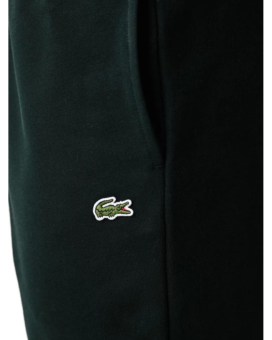 Lacoste Black Logo-Patch Track Pants for men