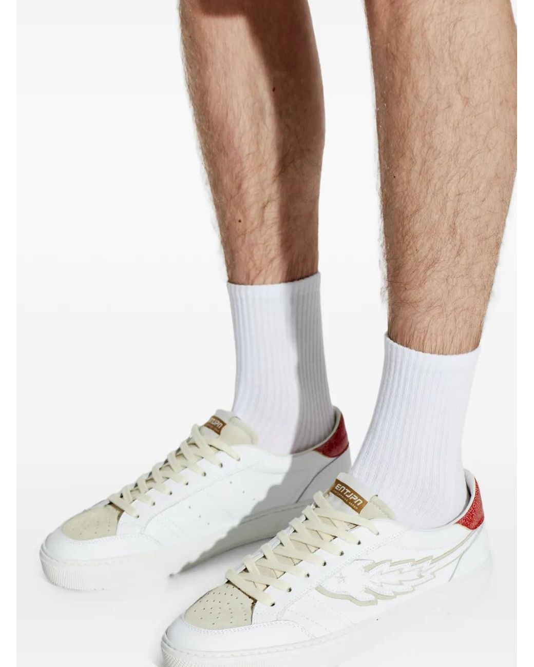 ENTERPRISE JAPAN White Entjpn Jupiter Rocket Wing-Detail Sneakers for men