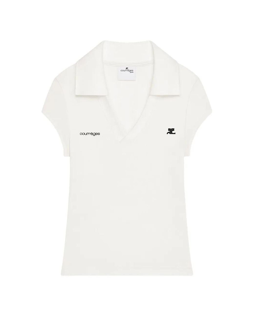 Polo corto deportivo Courreges de color White