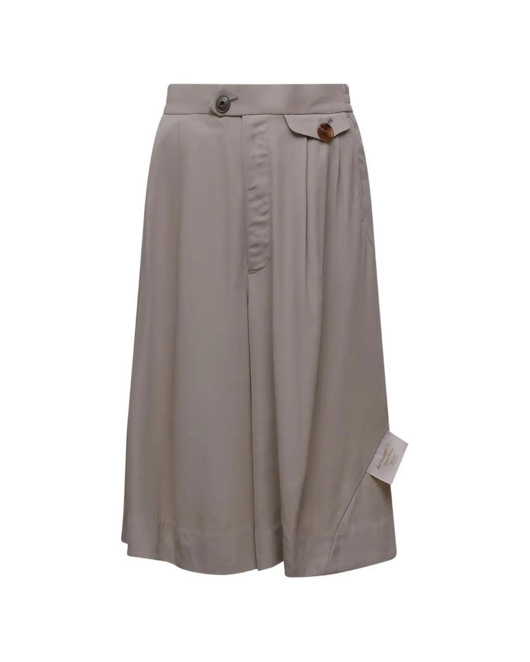 Undercover Gray Pocket-Detail Cropped Trousers