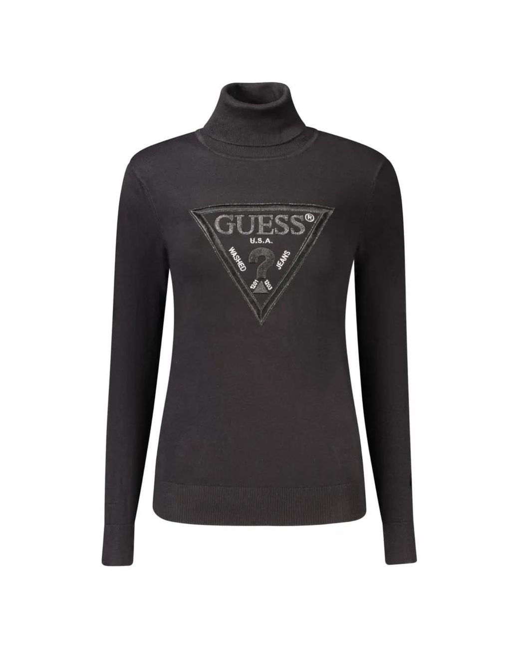 Guess Black Pull À Col Roulé
