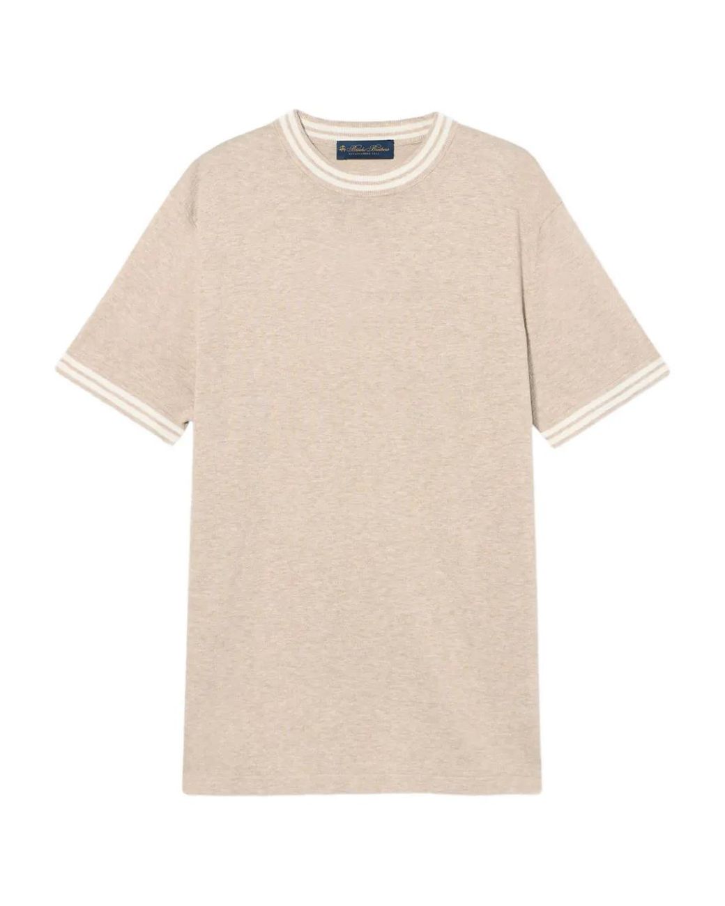 Brooks Brothers Natural Organic Cotton-Linen T-Shirt for men