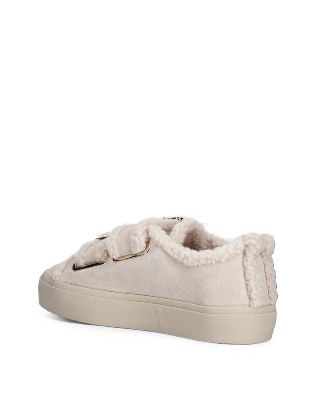 Inuikii Natural Shearling-Trim Buckled Sneakers
