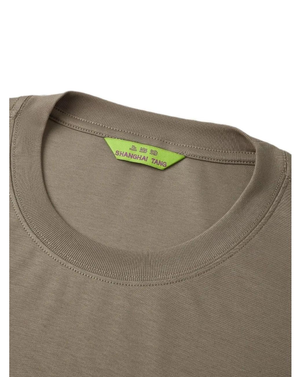 Shanghai Tang Gray Dragon T-Shirt for men