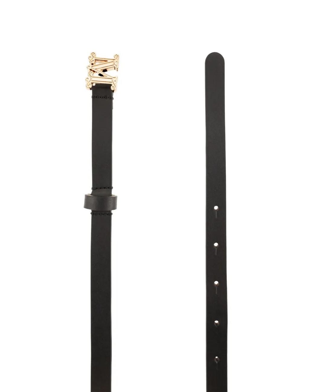 Max Mara White Aziata Leather Belt