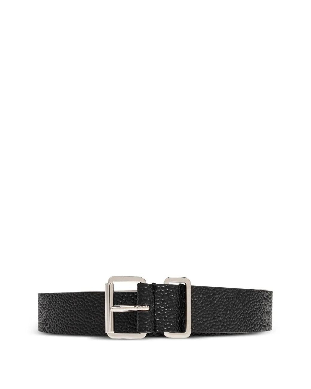 DSquared² White Textured Buckle Belt for men