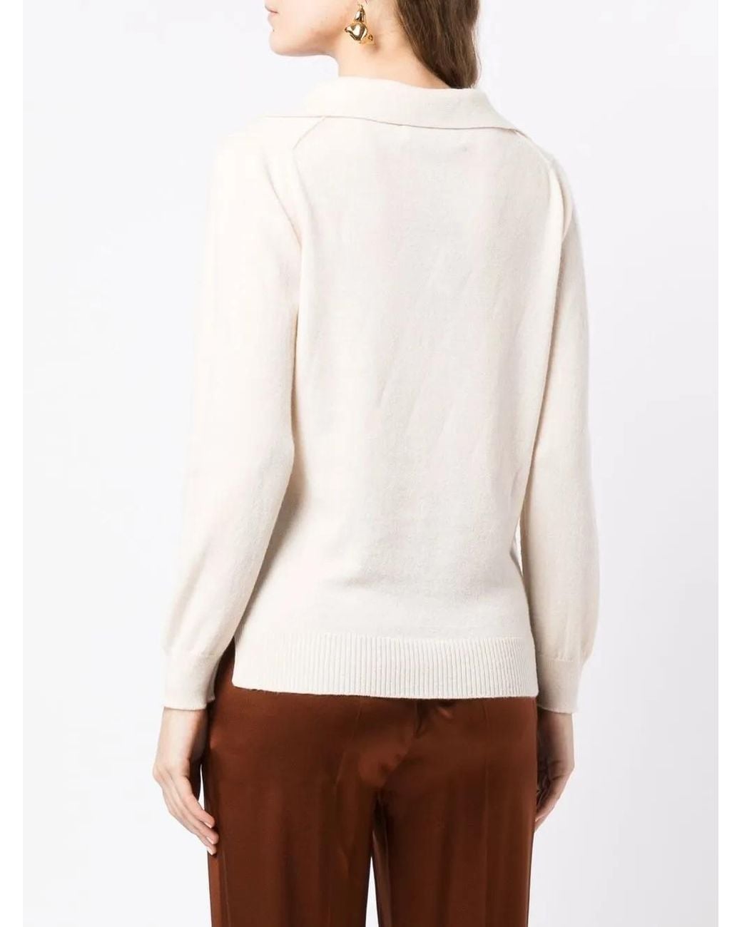 Pringle of Scotland White Polo-Style Jumper