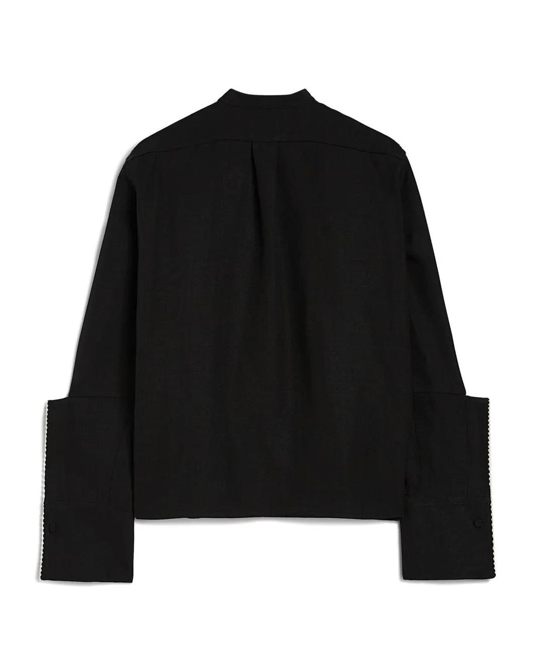 Jil Sander Black Pleated Shirt