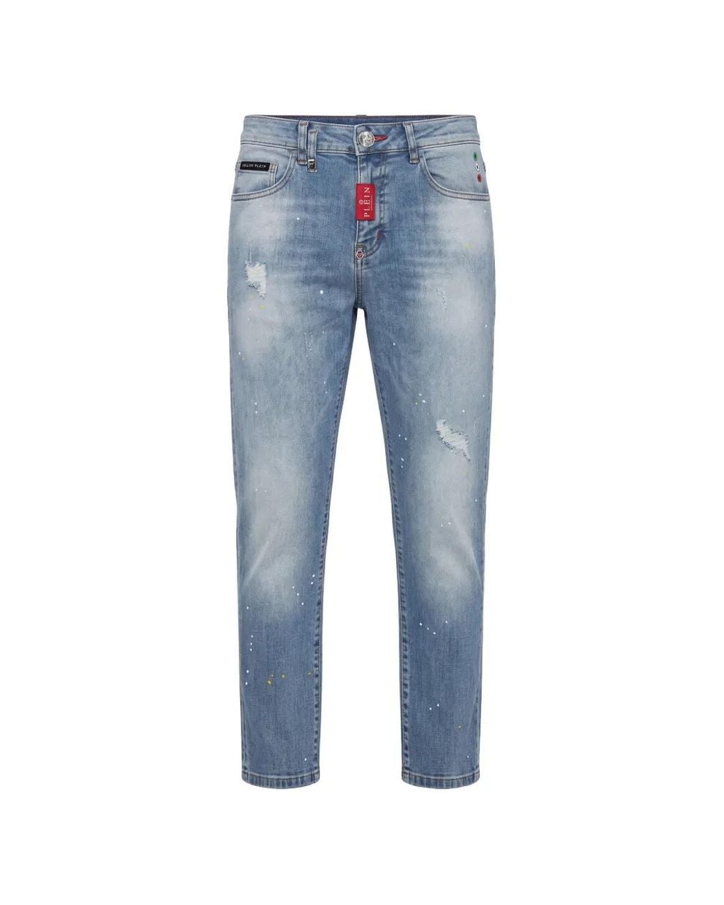 Philipp Plein Blue New Tapered Fit Jeans Basic for men