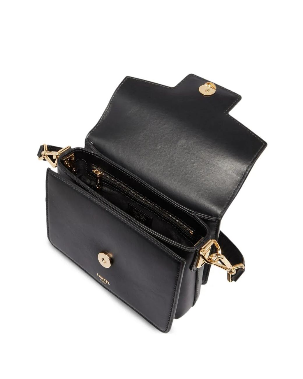 Lancel Black Small Angele De Leather Shoulder Bag