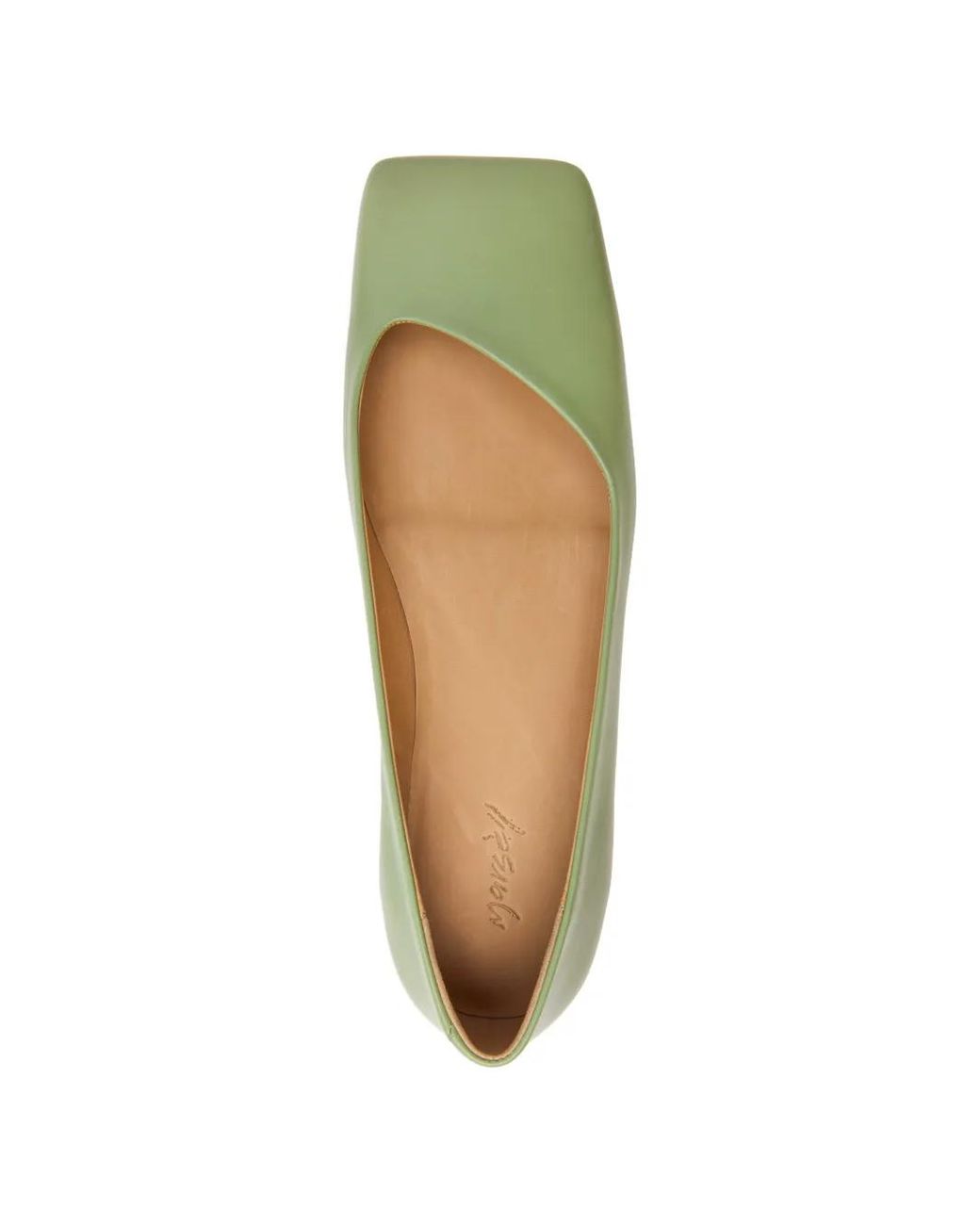 Marsèll Green Square-Toe Ballet Flats