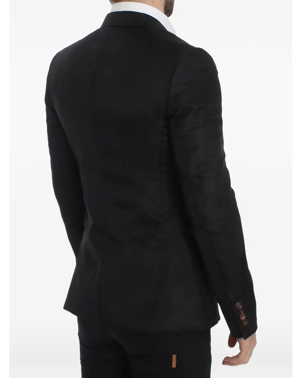 Dolce & Gabbana Black Notch-Lapel Slim-Fit Blazer for men