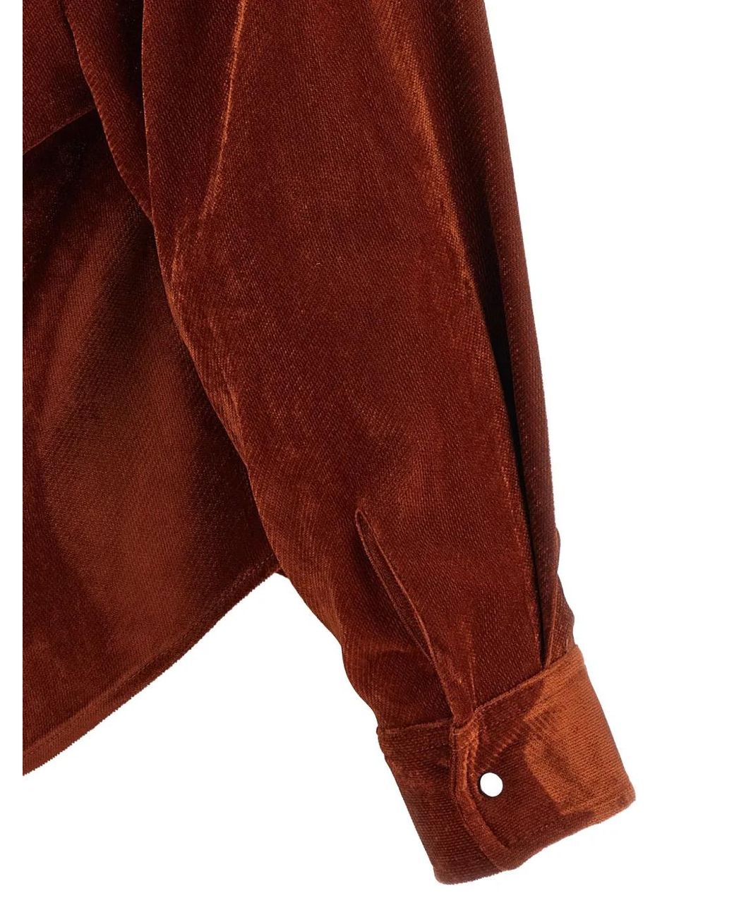 Nude Brown Chemise En Jean À Boutons Pression