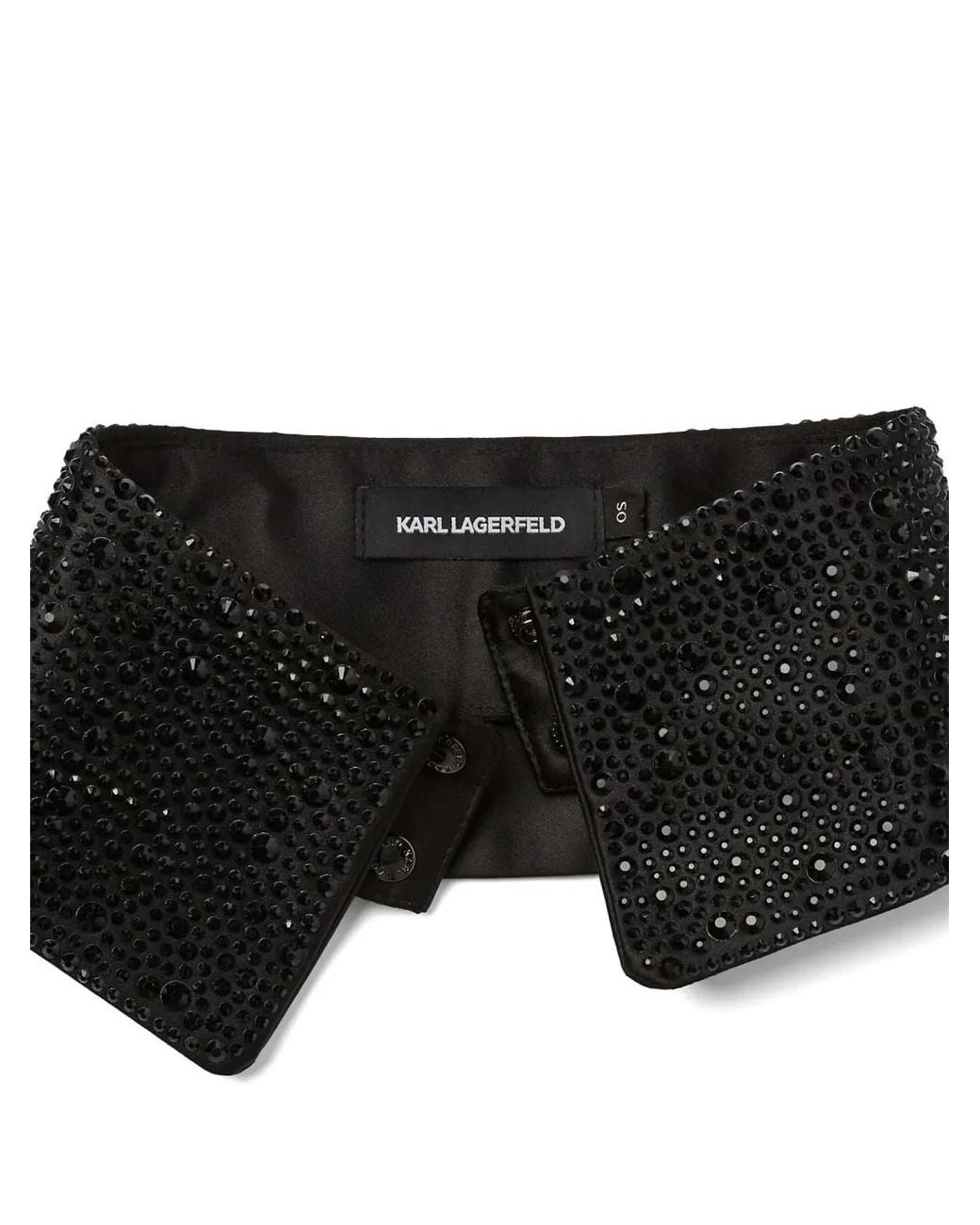 Karl Lagerfeld Black Rhinestone Collar