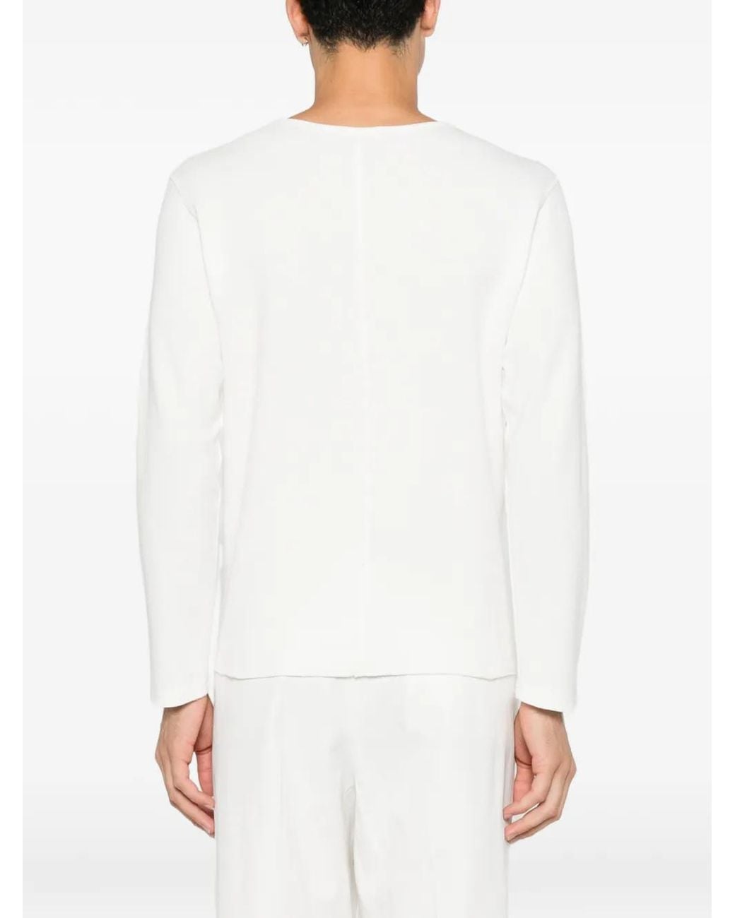 Second/Layer White T-Shirt Zero Thermal En Maille Gaufrée for men