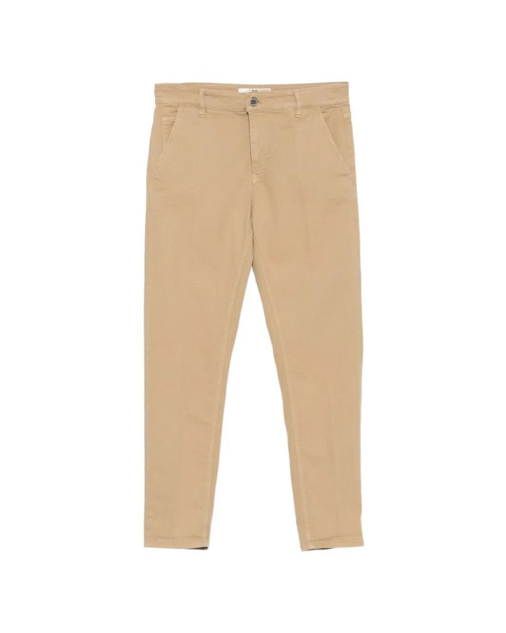 PT Torino Natural Logo-Patch Slim-Fit Trousers for men