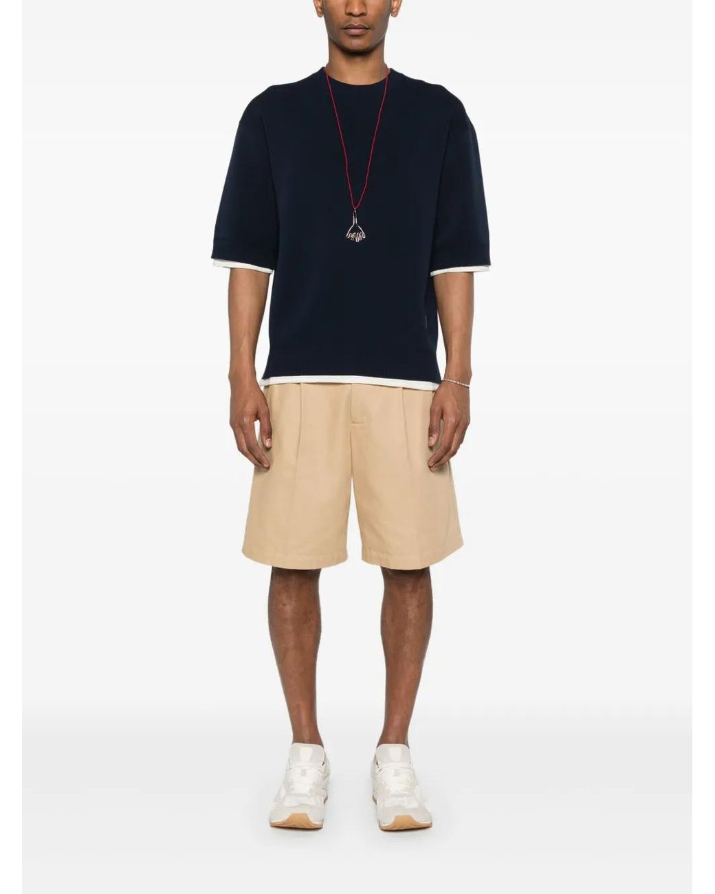 Lanvin Blue Two-Layer T-Shirt for men