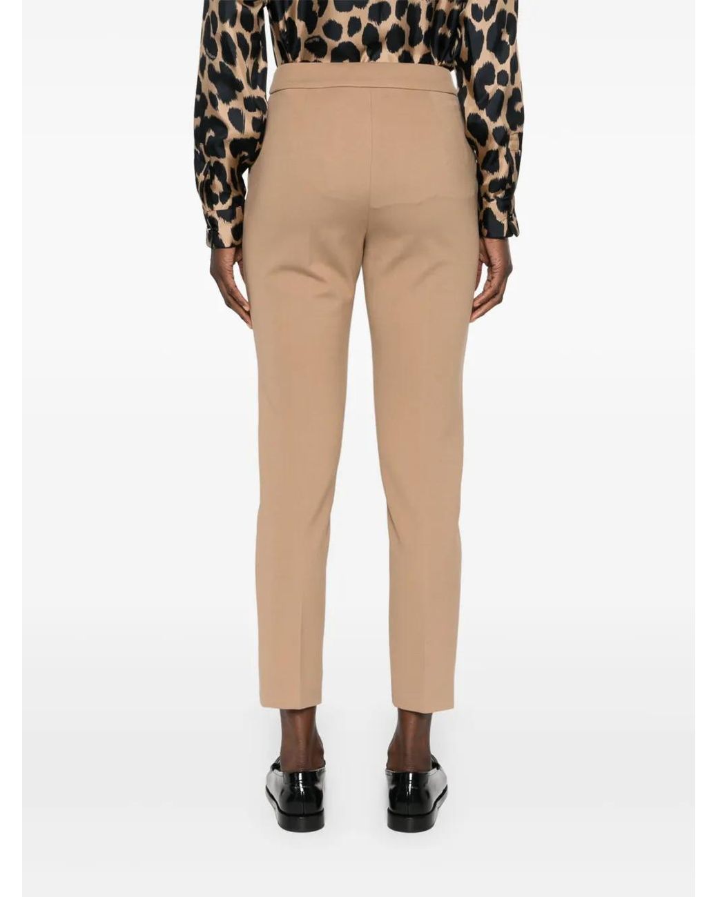Max Mara Viscose Jersey Broek in het Natural