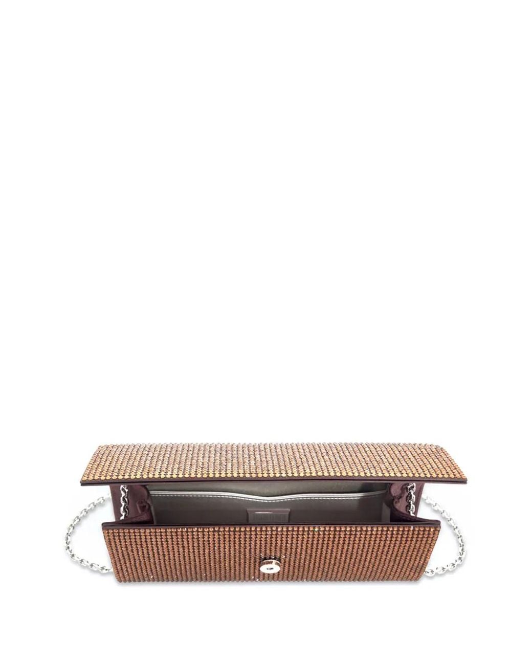 Judith Leiber Brown Perry Crystal-Embellished Clutch Bag