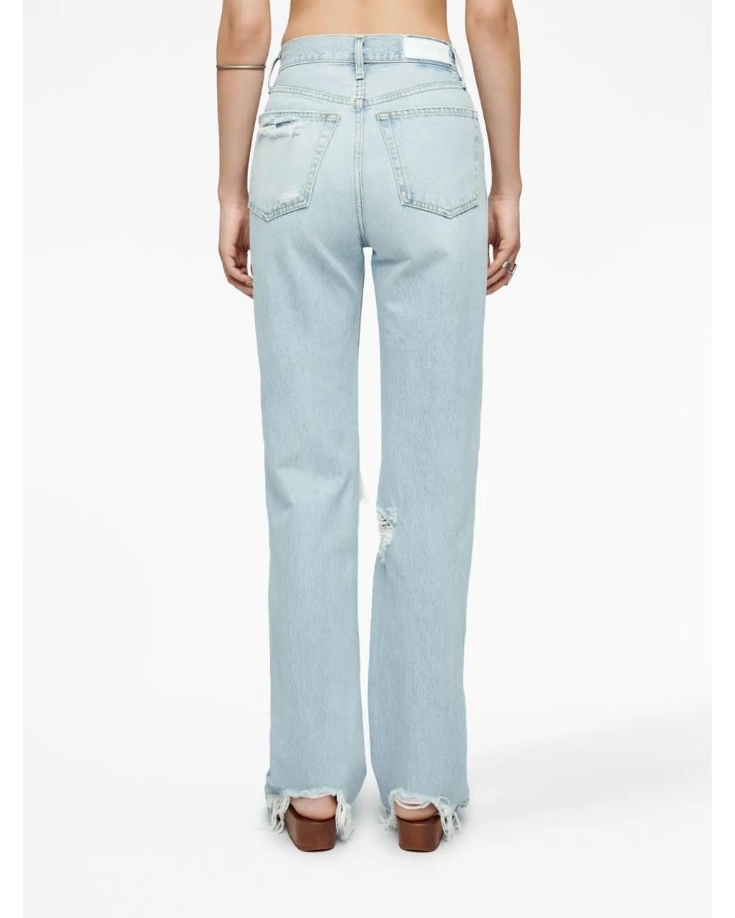 Re/done Blue High-Rise Loose Jeans