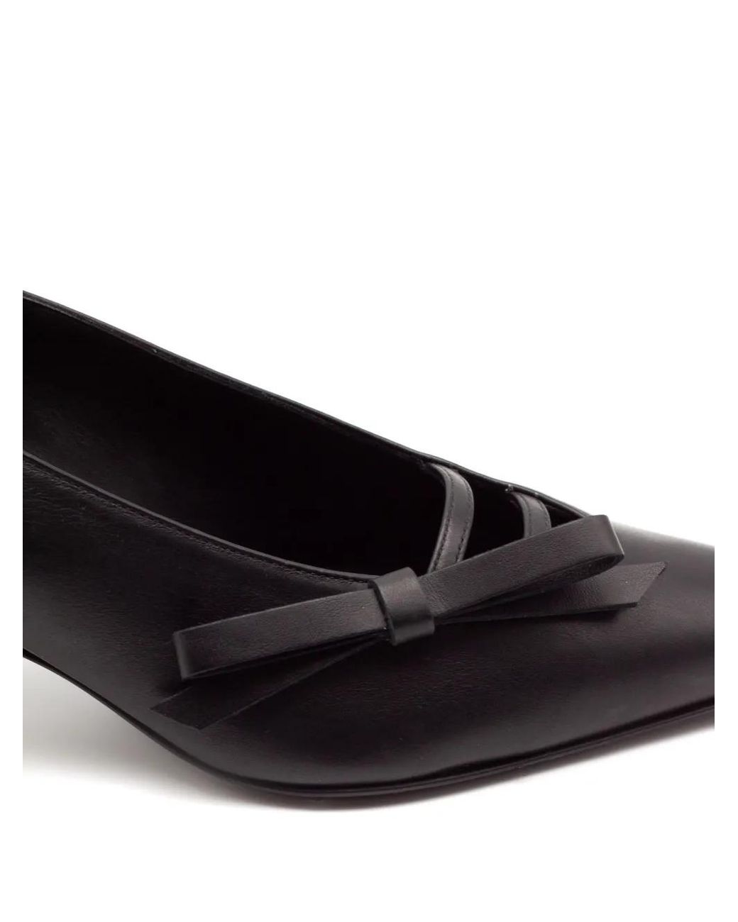 Gia Borghini Black Oli Bow-Detail Pumps