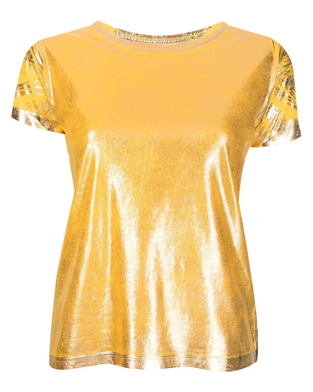 Madison Maison Yellow Metallic Lamina T-Shirt