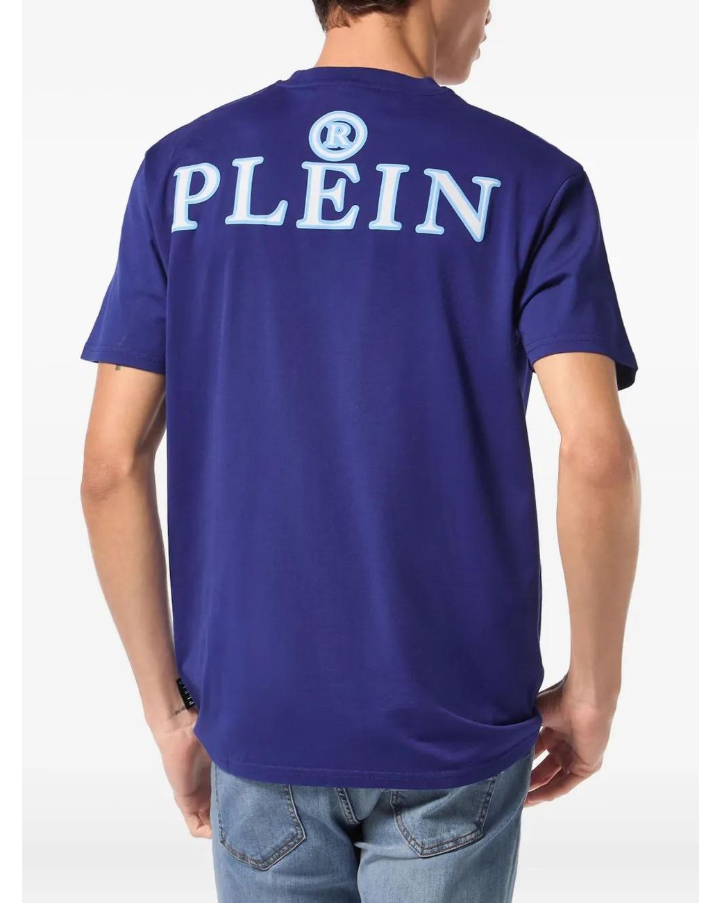 Philipp Plein Blue Cotton T-Shirt for men