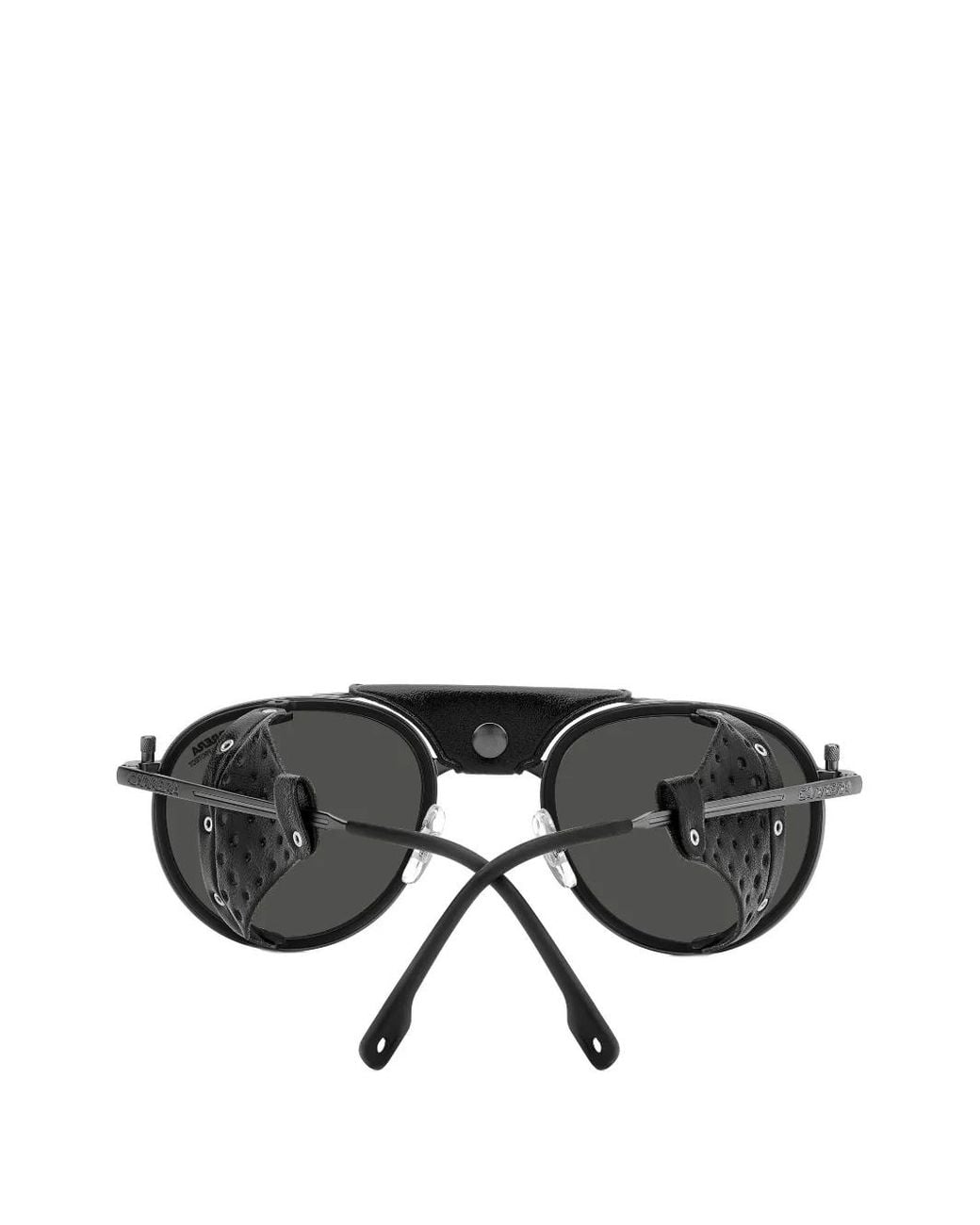 Carrera Black Perforated-Shield Pilot-Frame Sunglasses for men