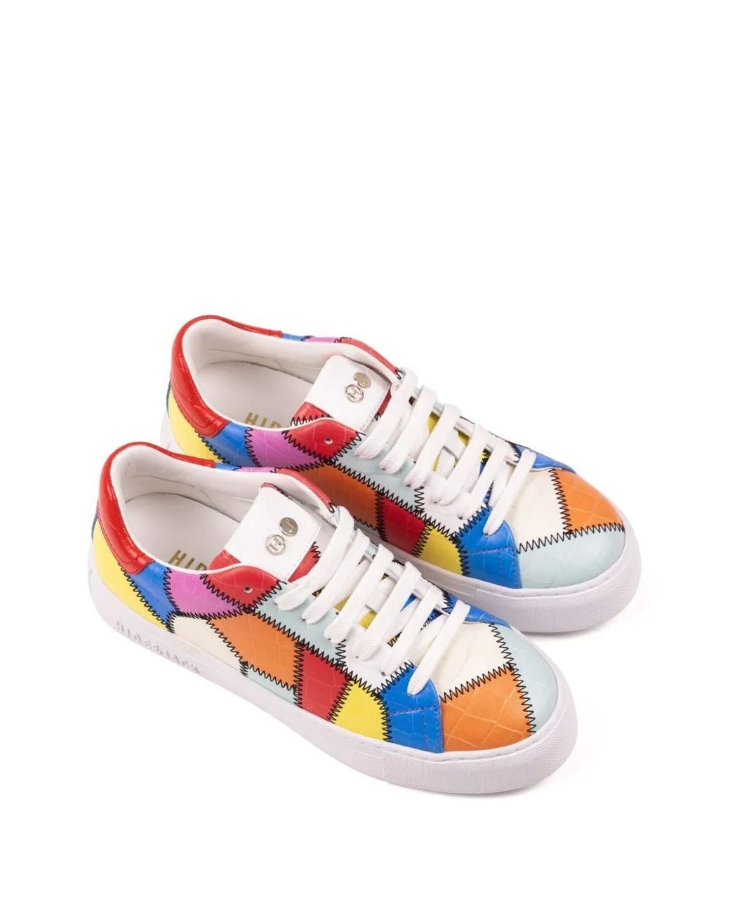 HIDE & JACK Orange Leather Sneakers