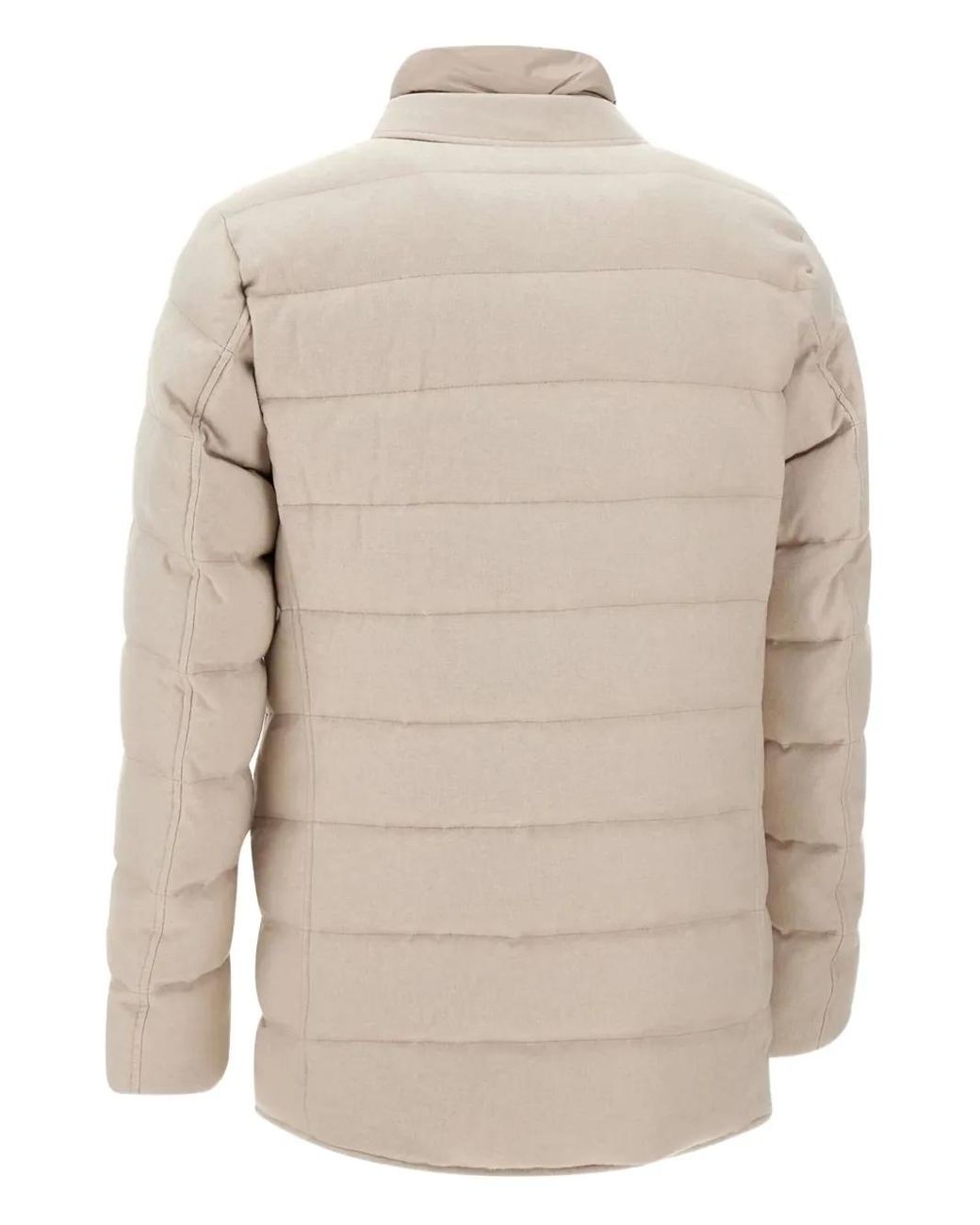 Herno Natural Quilted Buttoned Jacket for men