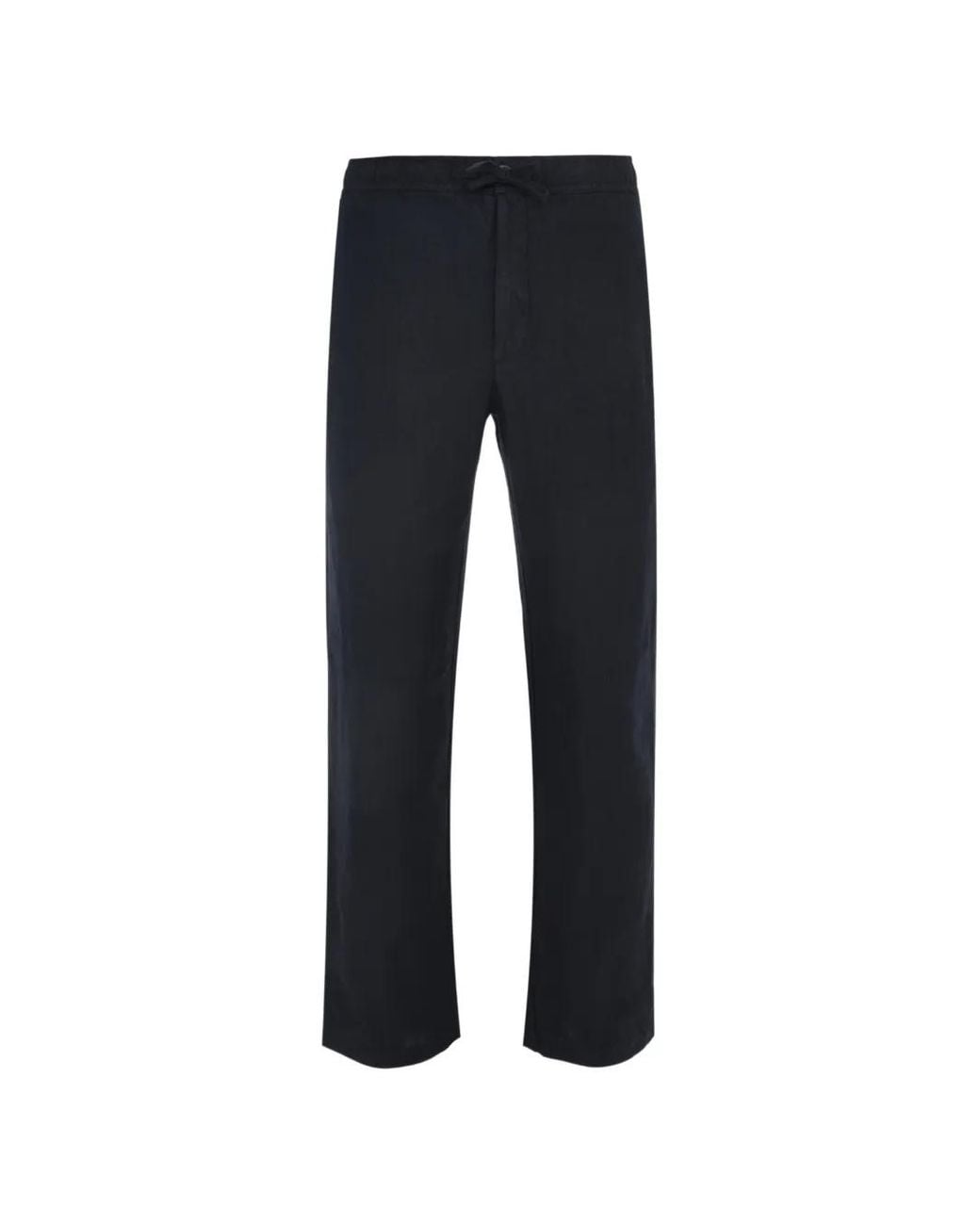 120% Lino Blue Pantalon À Lien De Resserrage for men
