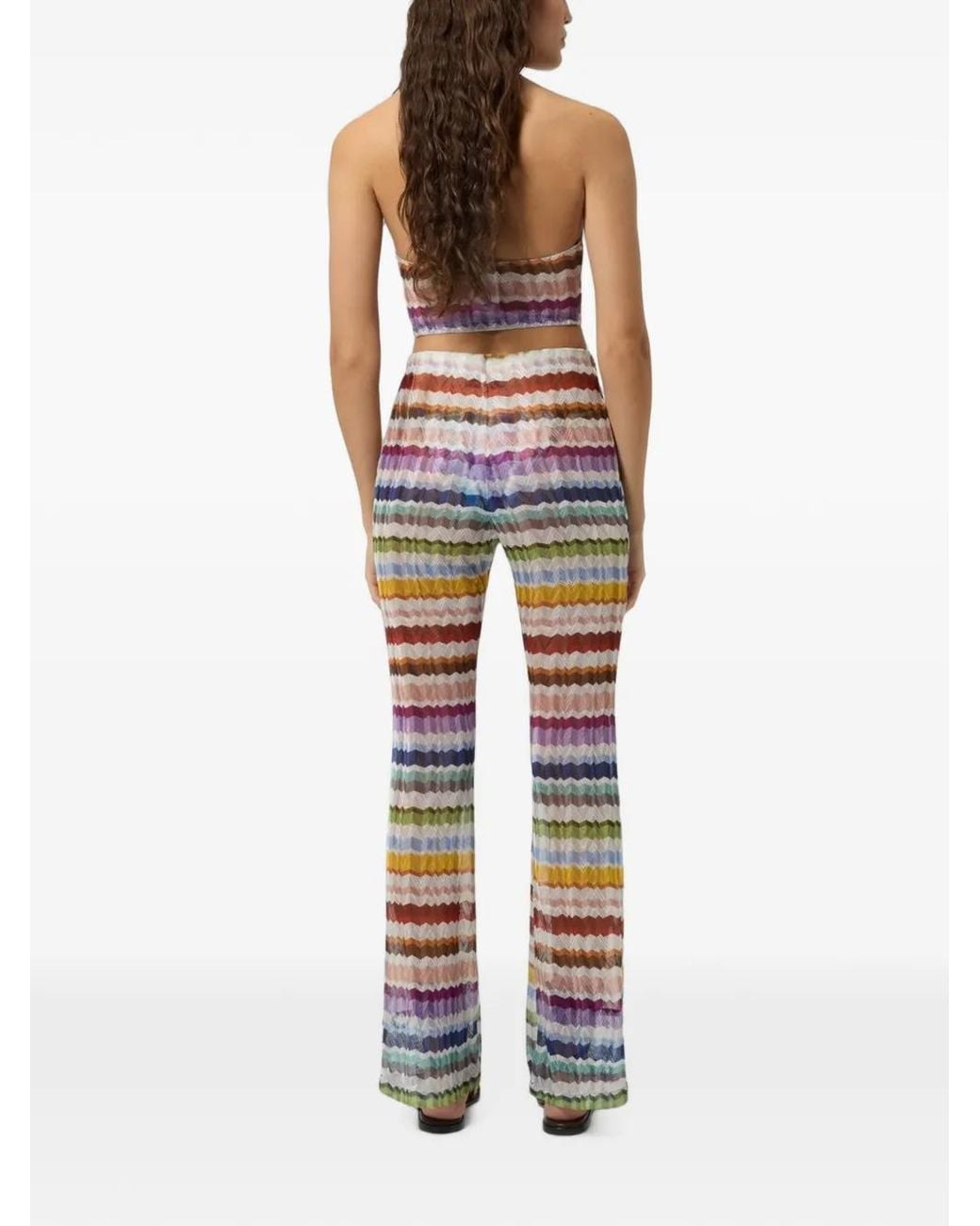 Missoni Yellow Zigzag Tulle Cover-Up Trousers