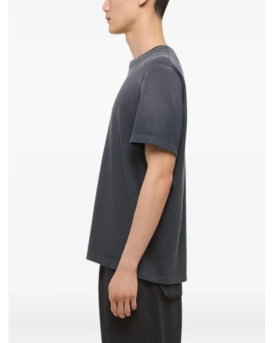 Helmut Lang Blue Lazer Cotton T-Shirt for men