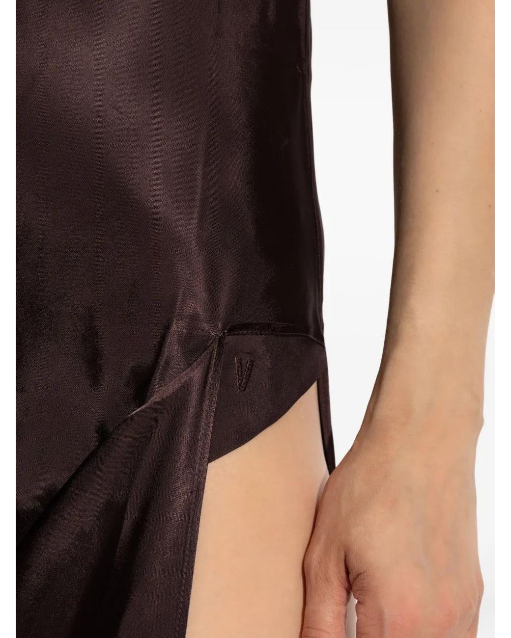 Vetements Purple Side-Slit Slip Maxi Dress