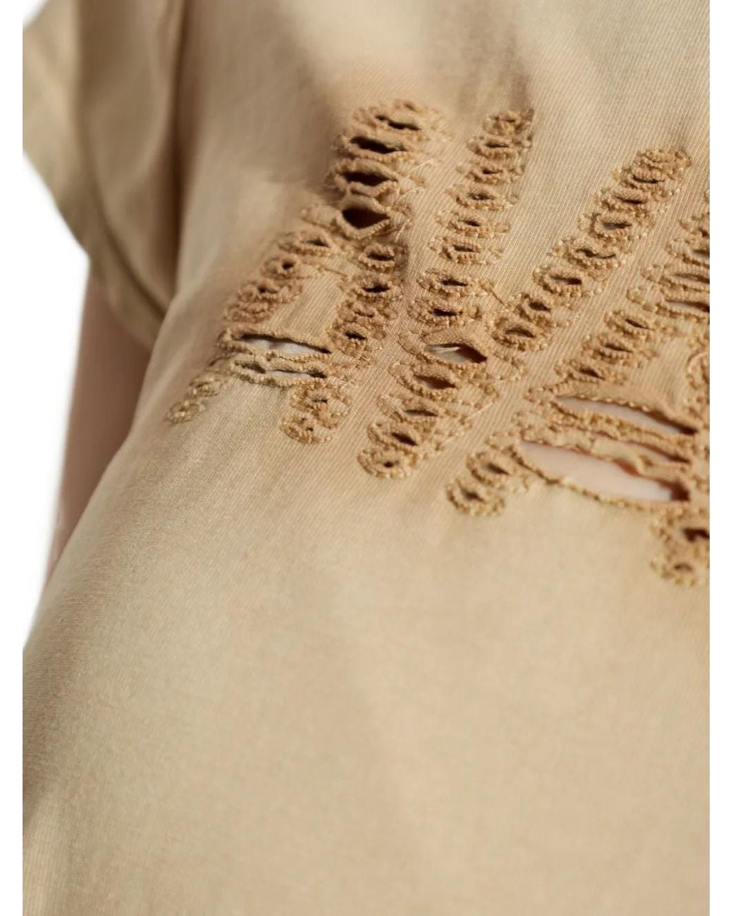 AVAVAV Natural Logo Cut-Out T-Shirt