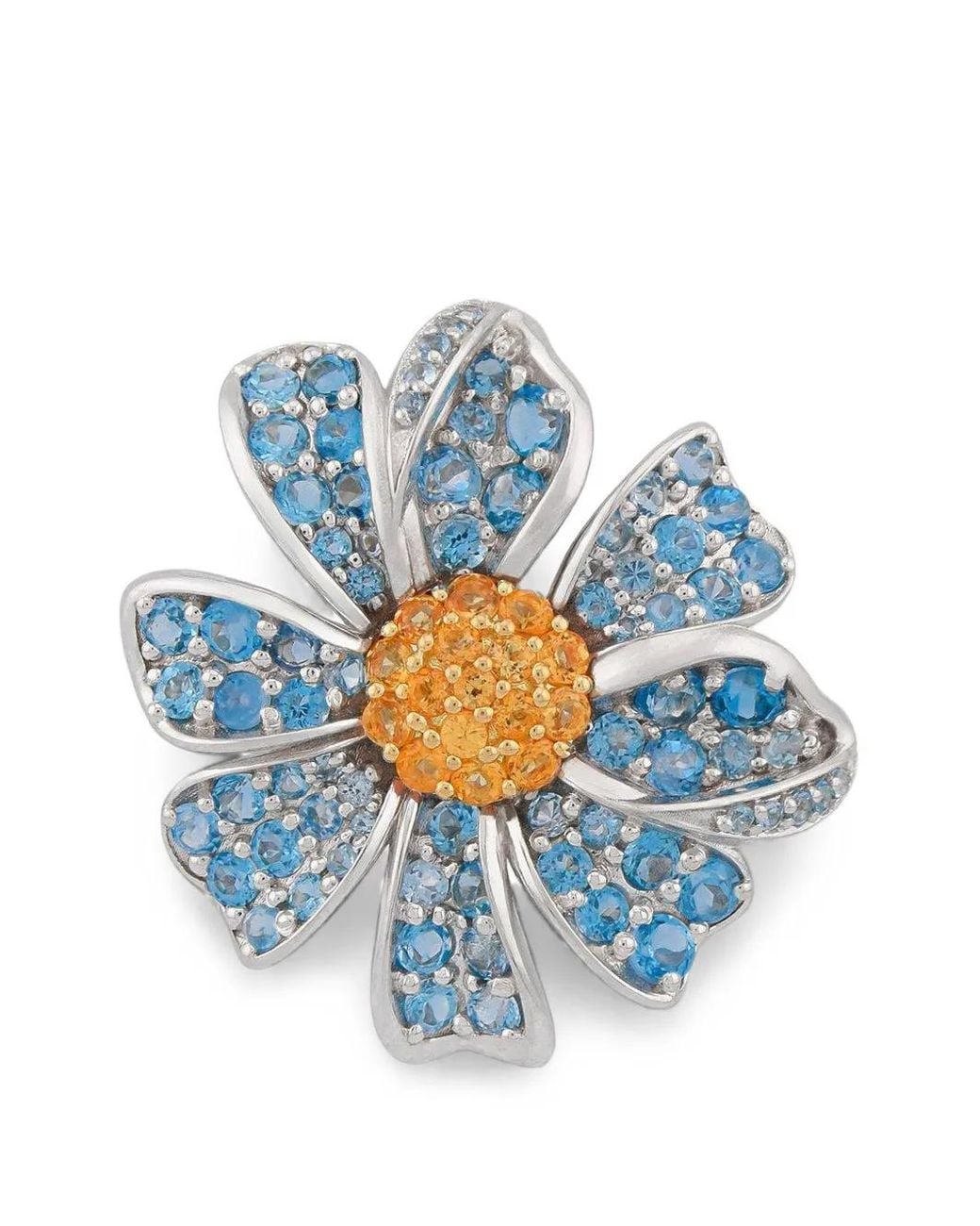 Ashna Mehta Blue Topaz Sapphire Daisy Bag Charm