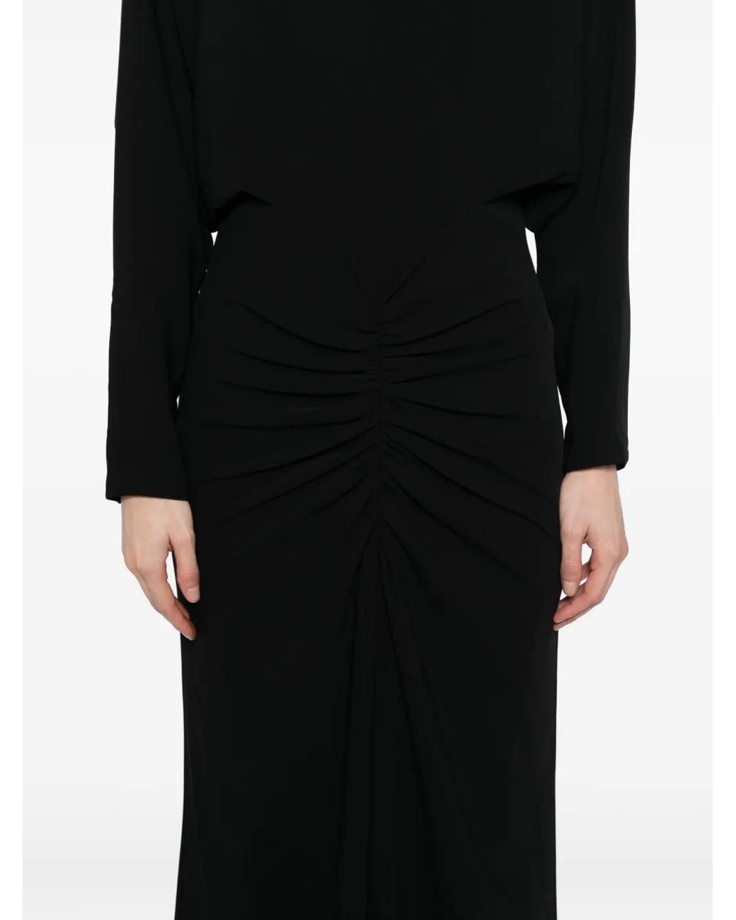 Amsale Black Dolman Dress